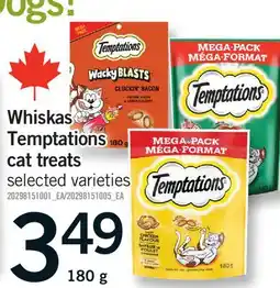 Fortinos WHISKAS TEMPTATIONS CAT TREATS offer