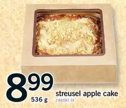 Fortinos STREUSEL APPLE CAKE offer