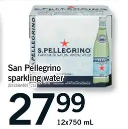Fortinos SAN PELLEGRINO SPARKLING WATER offer