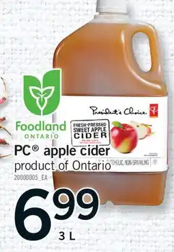 Fortinos PC APPLE CIDER offer