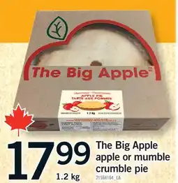 Fortinos THE BIG APPLE APPLE OR MUMBLE CRUMBLE PIE offer