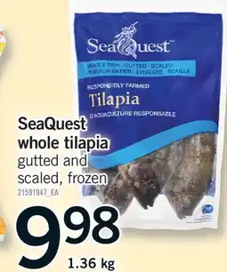 Fortinos SEAQUEST WHOLE TILAPIA offer
