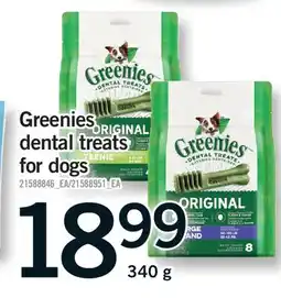 Fortinos GREENIES DENTAL TREATS FOR DOGS offer