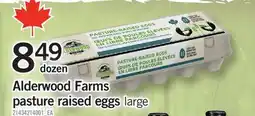 Fortinos ALDERWOOD FARMS PASTEUR RAISED EGGS offer