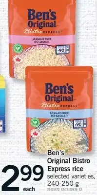 Fortinos BEN'S ORIGINAL BISTRO EXPRESS RICE offer