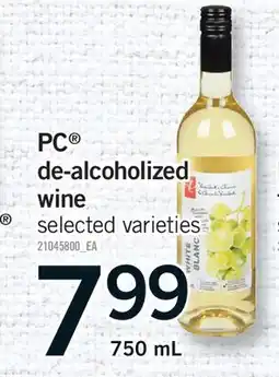 Fortinos PC DE-ALCOHOLIZED WINE offer
