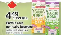 Fortinos EARTH'S OWN NON-DAIRY BEVERAGE, 1.75/1 offer