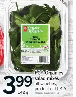 Fortinos PC ORGANICS SALAD MIXES offer