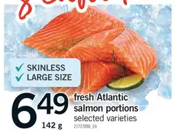 Fortinos FRESH ATLANTIC SALMON PORTIONS offer
