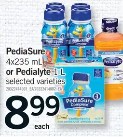 Fortinos PEDIASURE 4X235 ML OR PEDIALYTE 1 L offer
