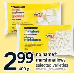 Fortinos NO NAME MARSHMALLOWS offer