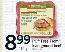 Fortinos PC FREE FROM LEAN GROUND BEEF offer