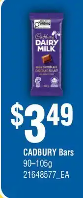 Fortinos CADBURY BARS offer