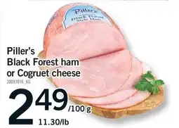 Fortinos PILLER'S BLACK FOREST HAM OR COGRUET CHEESE offer