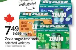 Fortinos ZEVIA SUGAR-FREE SODA offer