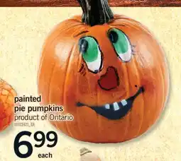 Fortinos PAINTED PIE PUMPKINS offer
