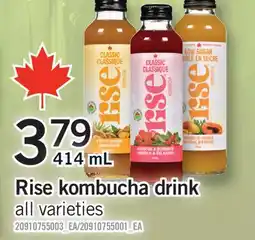 Fortinos RISE KOMBUCHA DRINK offer