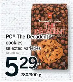 Fortinos PC THE DECADENT COOKIES, 280/300 G offer