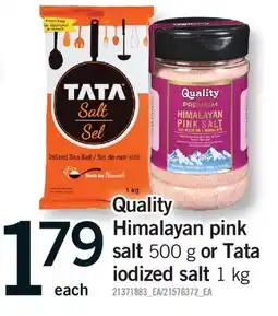 Fortinos QUALITY HIMALAYAN PINK SALT, 500 G OR TATA IODIZED SALT, 1 KG offer