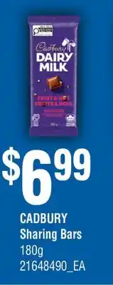 Fortinos CADBURY SHARING BARS offer