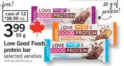 Fortinos LOVE GOOD FOODS PROTEIN BAR offer