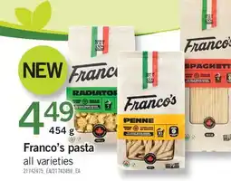 Fortinos FRANCO'S PASTA offer