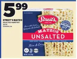 Loblaws STREIT'S MATZO offer