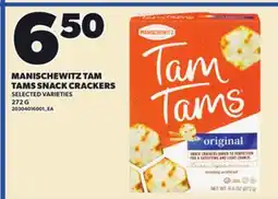 Loblaws MANISCHEWITZ TAM TAMS SNACK CRACKERS offer