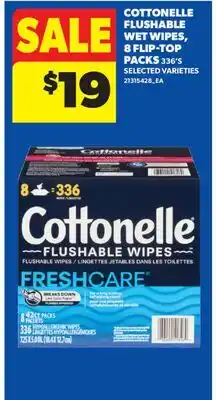 Real Canadian Superstore COTTONELLE FLUSHABLE WET WIPES, 8 FLIP-TOP PACKS, 336'S offer