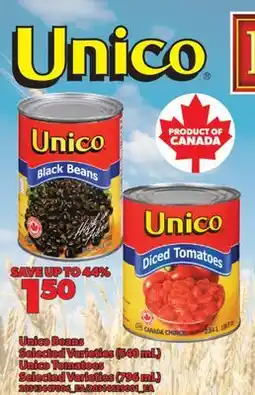 Real Canadian Superstore UNICO BEANS, 540 ML, UNICO TOMATOES, 796 ML offer