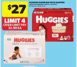 Real Canadian Superstore HUGGIES SUPER BIG PACK DIAPERS, 36-104'S offer