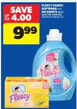 Real Canadian Superstore FLEECY FABRIC SOFTENER, 3.5 L OR SHEETS, 200'S offer