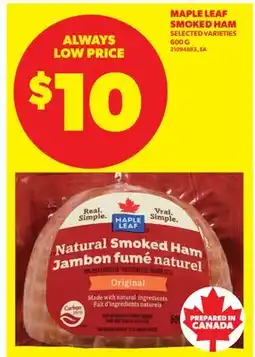 Real Canadian Superstore MAPLE LEAF SMOKED HAM offer