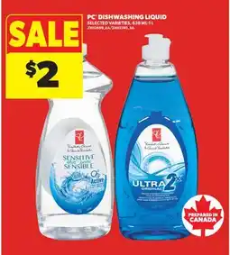 Real Canadian Superstore PC DISHWASHING LIQUID, 638 ML-1 L offer