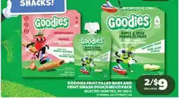 Real Canadian Superstore GOODIES FRUIT FILLED BARS AND FRUIT SMASH POWDERED SNACKS offer