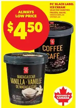 Real Canadian Superstore PC BLACK LABEL ICE CREAM offer