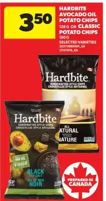 Real Canadian Superstore HARDBITE AVOCADO OIL POTATO CHIPS, 128 G OR CLASSIC POTATO CHIPS, 150 G offer