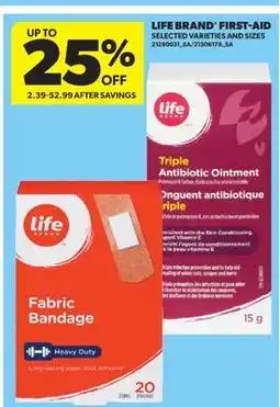 Real Canadian Superstore LIFE BRAND FIRST-AID offer