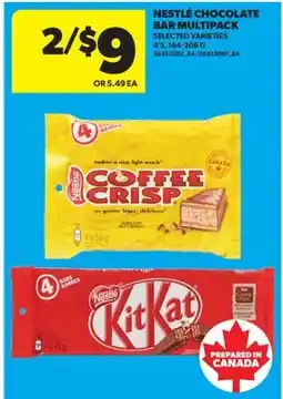 Real Canadian Superstore NESTLÉ CHOCOLATE BAR MULTIPACK, 4'S offer