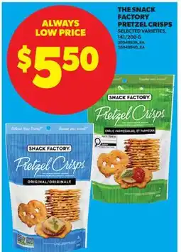 Real Canadian Superstore THE SNACK FACTORY PRETZEL CRISPS, 141/200G offer