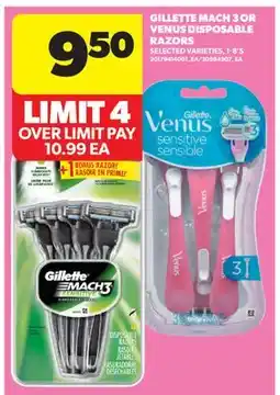 Real Canadian Superstore GILLETTE MACH 3 OR VENUS DISPOSABLE RAZORS, 1-8'S offer