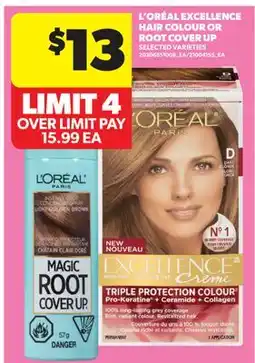 Real Canadian Superstore L'ORÉAL EXCELLENCE HAIR COLOUR OR ROOT COVER UP offer