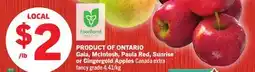 Foodland Gala, McIntosh, Paula Red, Sunrise or Gingergold Apples offer
