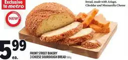 Metro FRONT STREET BAKERY 3 CHEESE SOURDOUGH BREAD offer