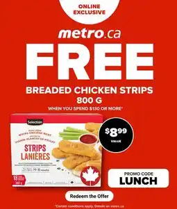 Metro BREADED CHICKEN STRIPS offer