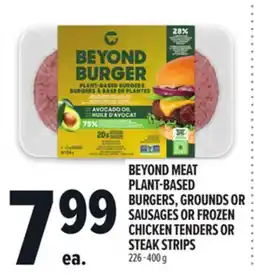 Metro BEYOND MEAT PLANT-BASED BURGERS, GROUNDS OR SAUSAGES OR FROZEN CHICKEN TENDERS OR STEAK STRIPS offer