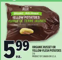 Metro ORGANIC RUSSET OR YELLOW-FLESH POTATOES offer