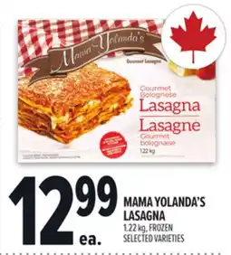 Metro MAMA YOLANDA'S LASAGNA offer