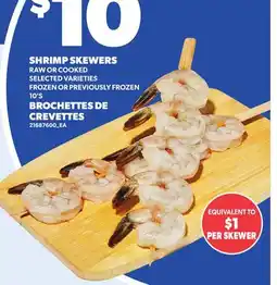 Independent City Market SHRIMP SKEWERS, 10'S offer