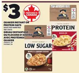 Independent City Market QUAKER INSTANT OR PROTEIN OATS offer